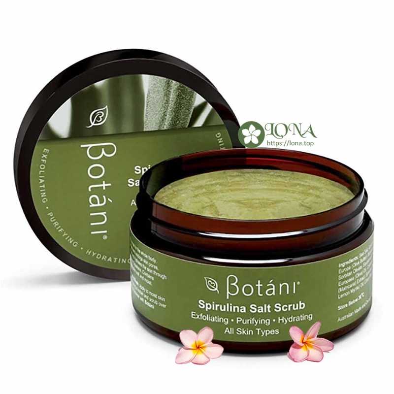 Botani Spirulina Salt Scrub Muối tẩy tế bào chết hữu cơ )"